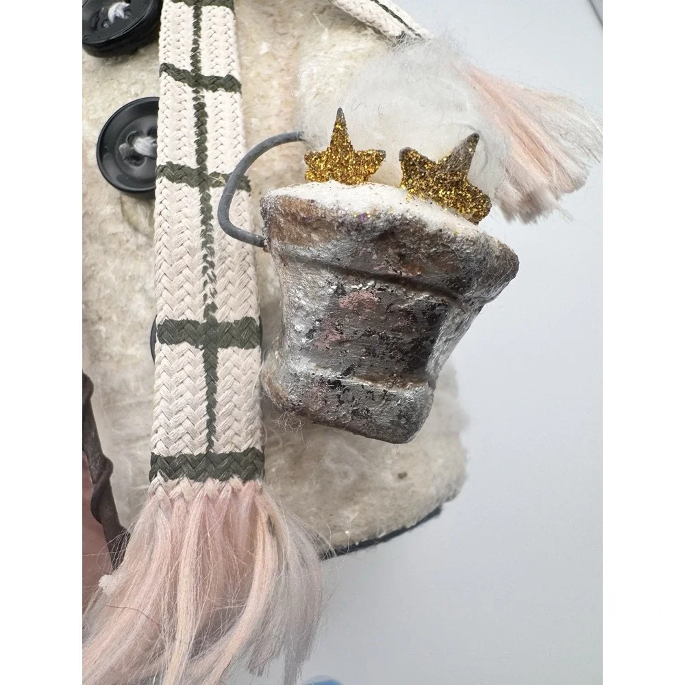 Katherine's‎ Collection Snowman Figure Glitter Stars Scarf Christmas Decor 7.5